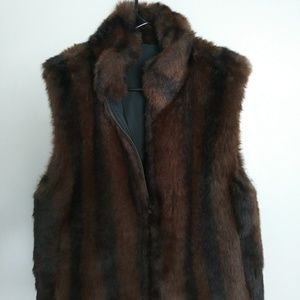 Faux fur lined vest